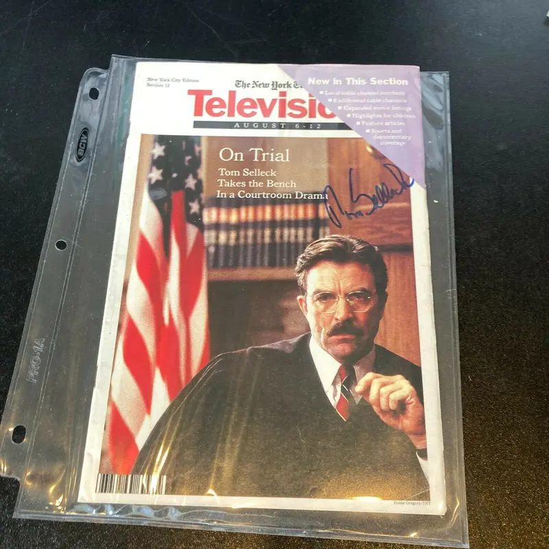 Tom Selleck Signed Autographed New York Times Magazine