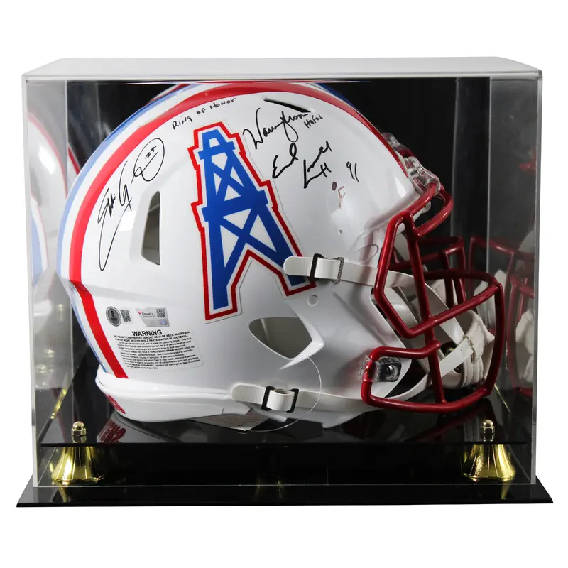 (3) Campbell, George & Moon Signed 81-98 TB F/S Speed Proline Helmet W/ Case BAS
