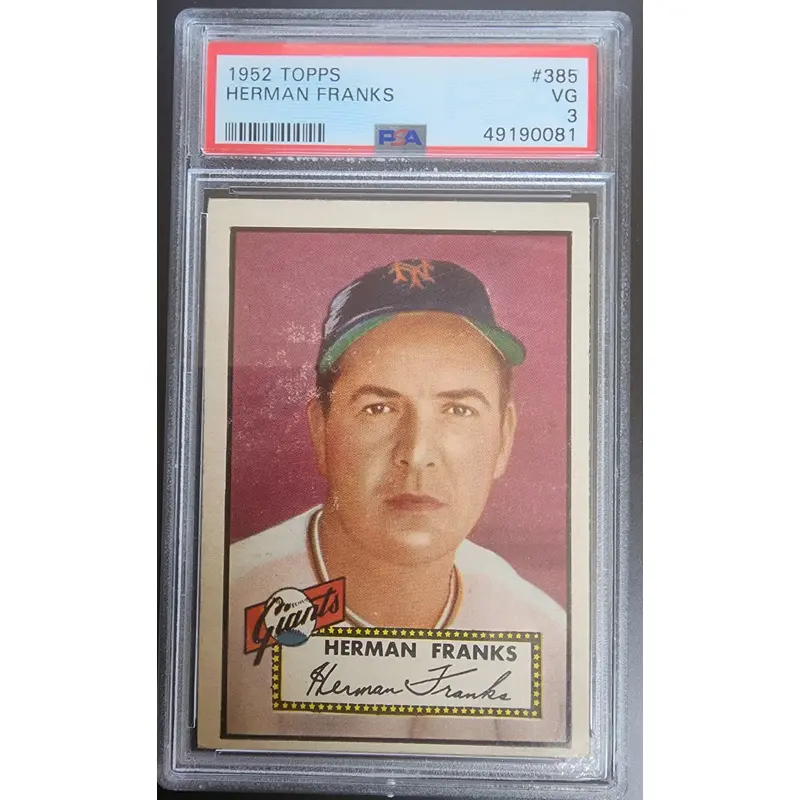 Herman Franks 1952 Topps #385 PSA 3