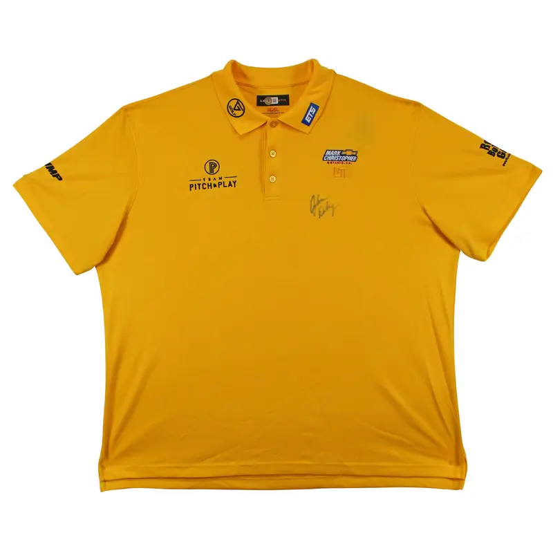John Daly Authentic Signed Match Worn Yellow Polo Shirt BAS #BK84755