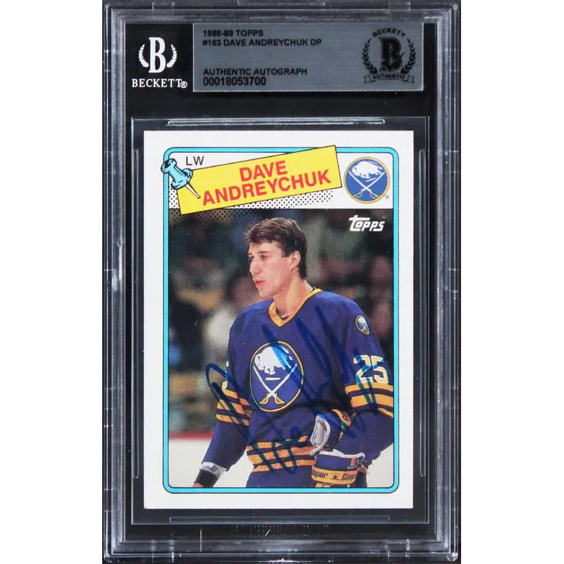 Sabres Dave Andreychuk Authentic Signed 1988 Topps #163 Card BAS Slabbed