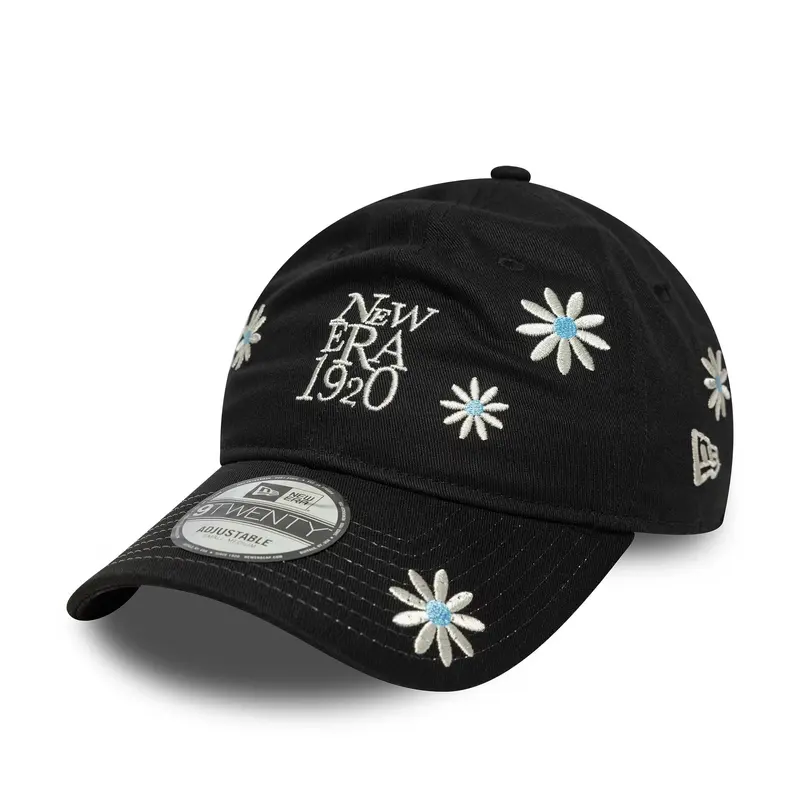 New Era Japan Floral Embroidery Black 9TWENTY Adjustable Cap