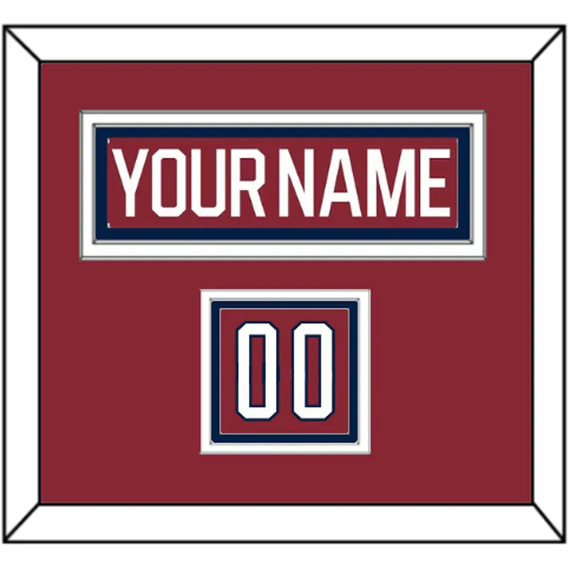 Washington Nameplate & Number (Shoulder) - 2015 Winter Classic Red - Triple Mat 2