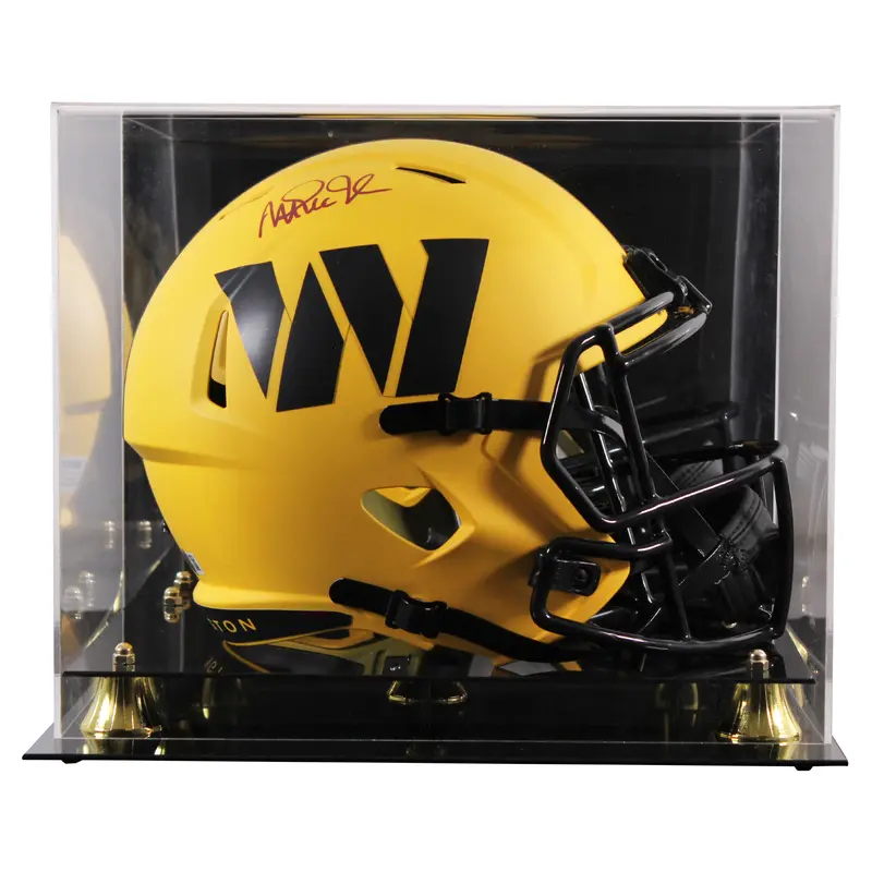 Commanders Magic Johnson Signed Rave Full Size Speed Rep Helmet W/ Case BAS Wit