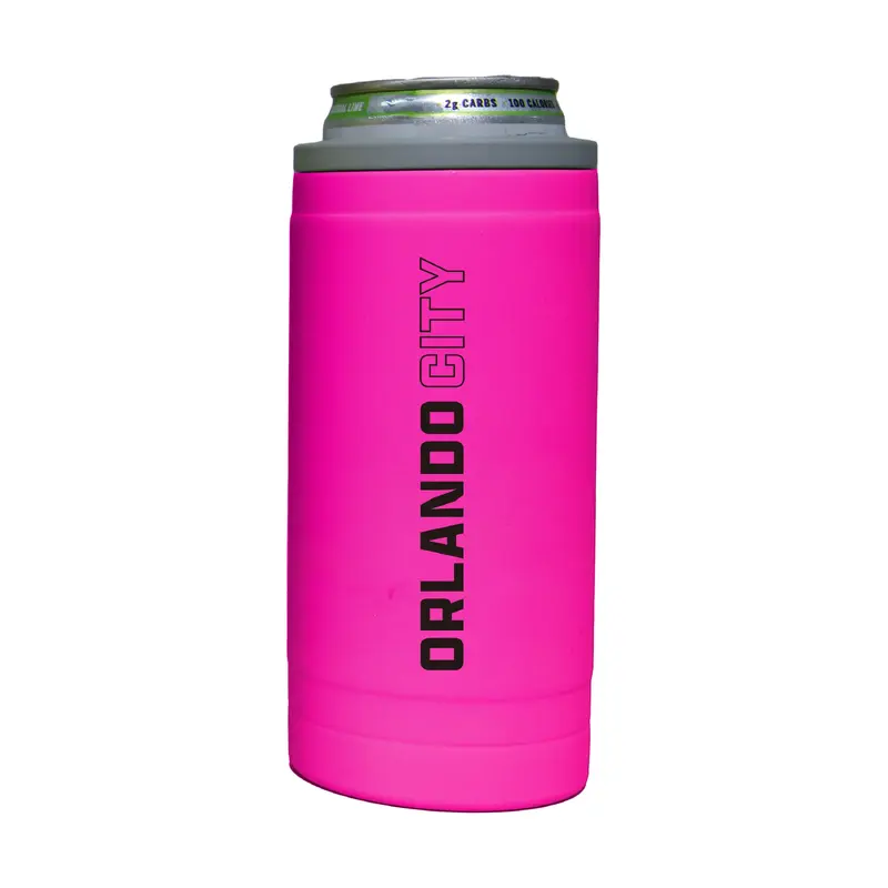 Orlando City 12oz Electric Stacked Soft Touch Slim Coolie