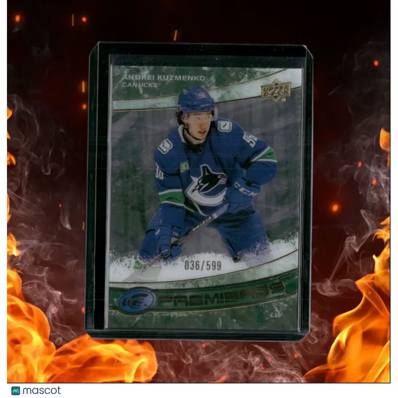 2022-23 Upper Deck Ice Andrei Kuzmenko Green Premieres Rookie 036/599 #247