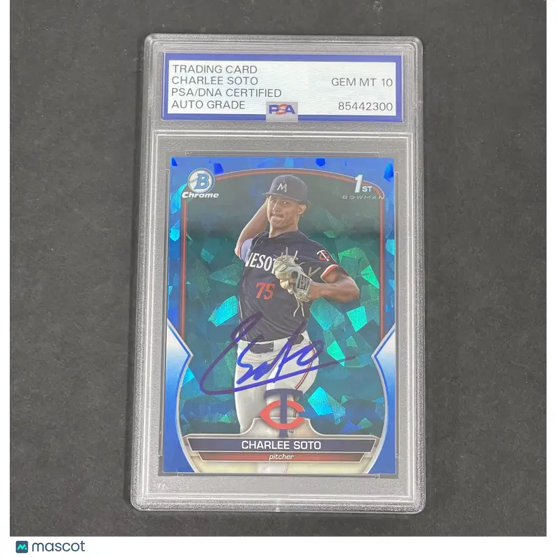 2023 Bowman Chrome Draft #BDC-9 Charlee Soto Sapphire signed card PSA Auto 10