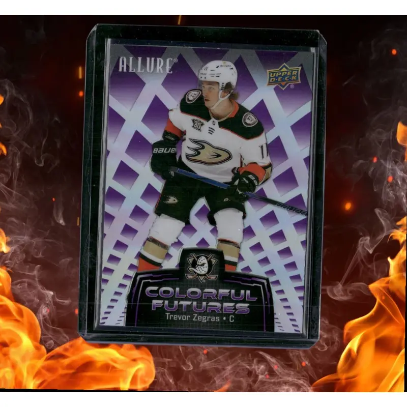 2024-25 Upper Deck Allure Trevor Zegras Colorful Futures Purple SP #CF-16