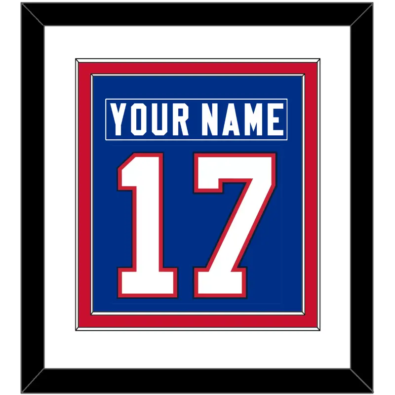 Buffalo Nameplate & Number (Back) Combined - Home Blue - Double Mat 1