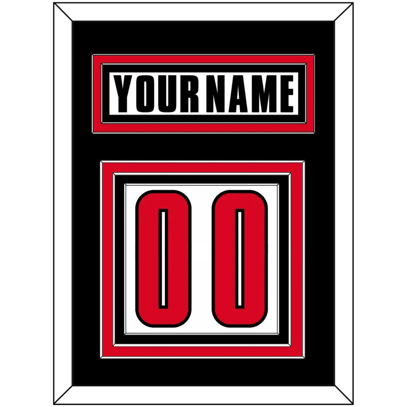 Canada Men's Hockey Nameplate & Number (Back) - 2002 Olympics Home White - Triple Mat 3