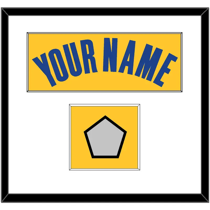 Golden State Name & Finals Patch - Yellow Stratement (2019-2022) - Single Mat 1