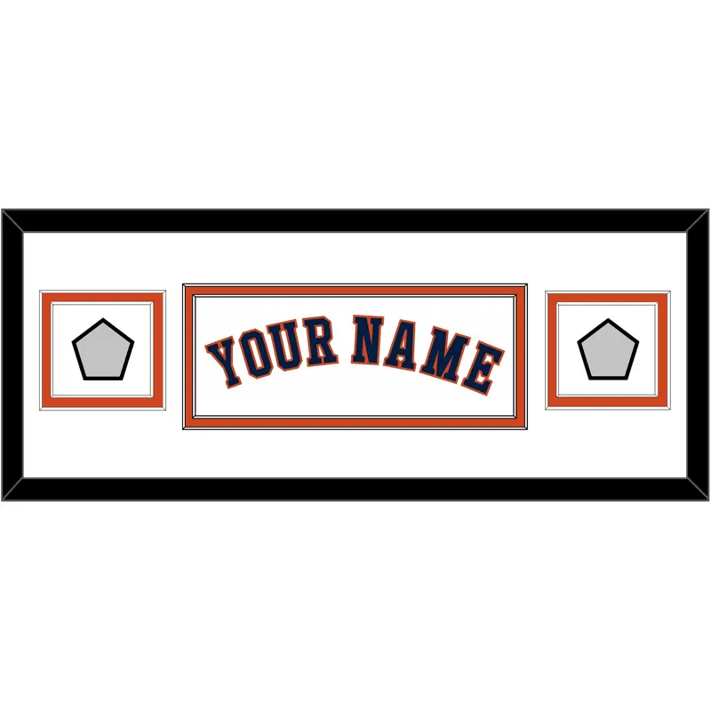 Houston Name & 2 World Series Jersey Patches - Home White - Double Mat 4