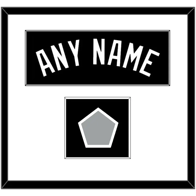 San Antonio Name & Champions Banner Patch - Road Black (1989-2002) - Single Mat 1