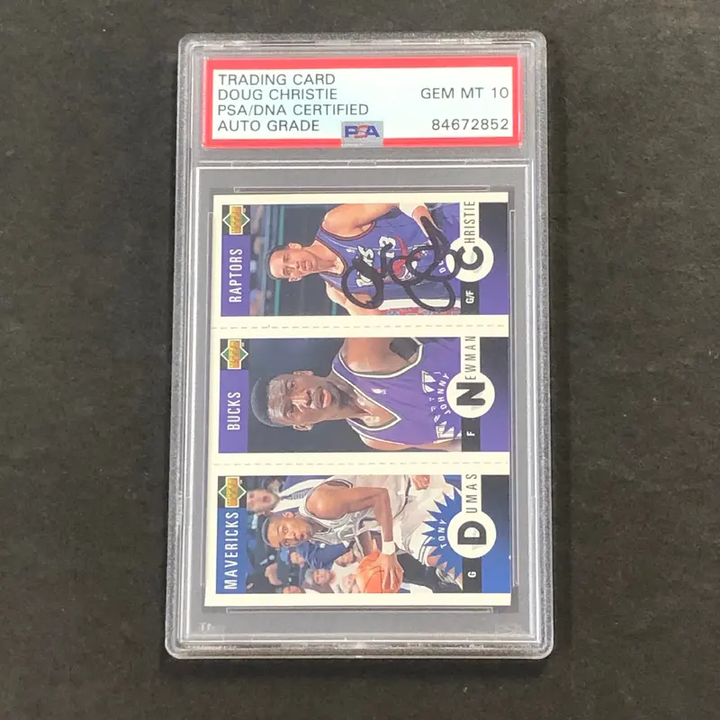 1996-97 Upper Deck #M170 DOUG CHRISTIE Signed Card AUTO 10 PSA/DNA Slabbed Raptors