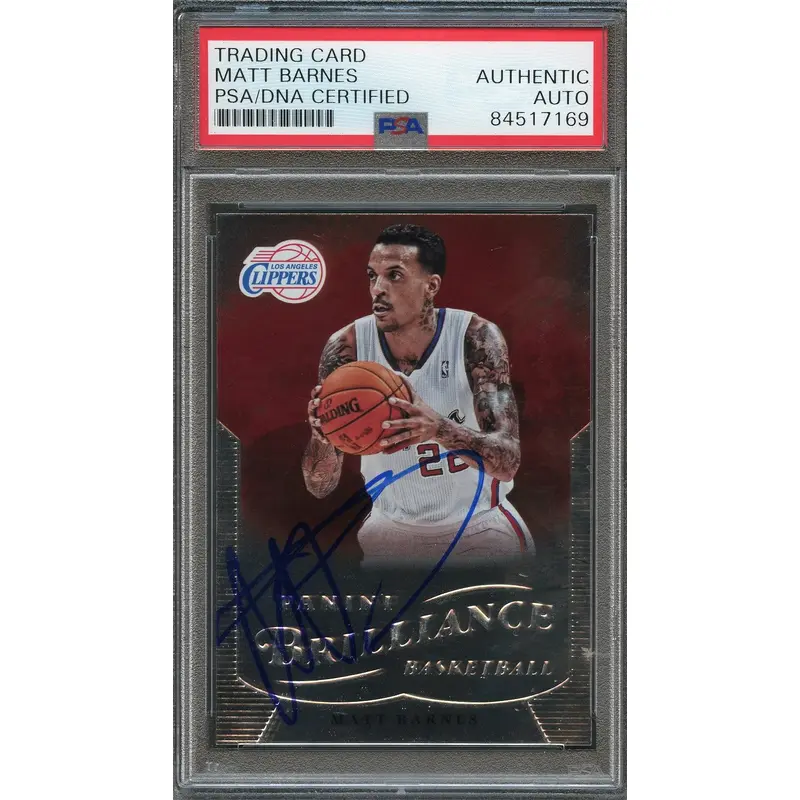 2012-13 Panini Brilliance #92 Matt Barnes Signed Card AUTO PSA Slabbed Clippers