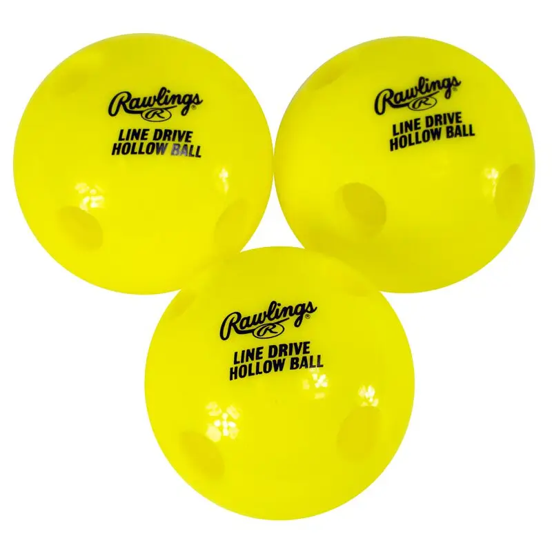 New Rawlings Line-Drive Hollow Training Ball 3 pack