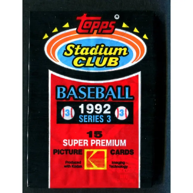 1992 Topps Stadium Club Baseball Unopened Series 3 Pack
