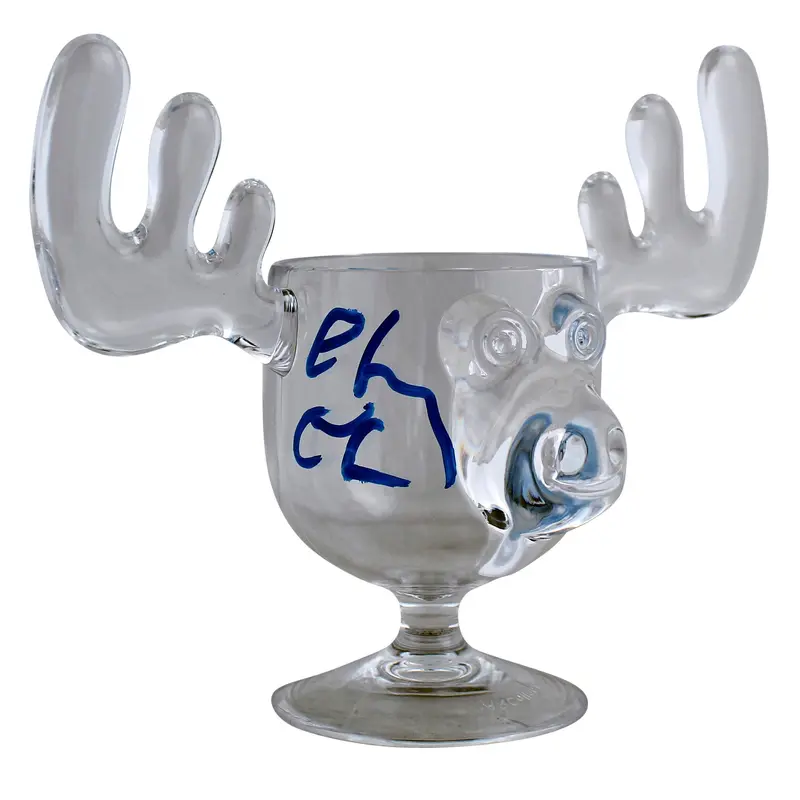 Chevy Chase Christmas Vacation Signed Acrylic Moose Mug BAS Witnessed #WM69493