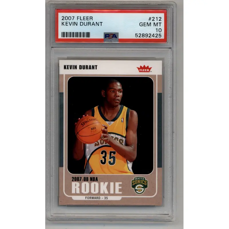 Kevin Durant 2007-08 Fleer Rookie #212 PSA 10 Gem Mint