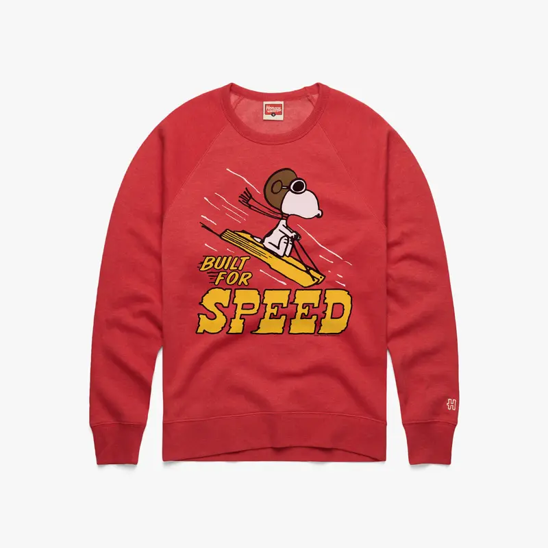 Peanuts Snoopy Built For Speed Crewneck