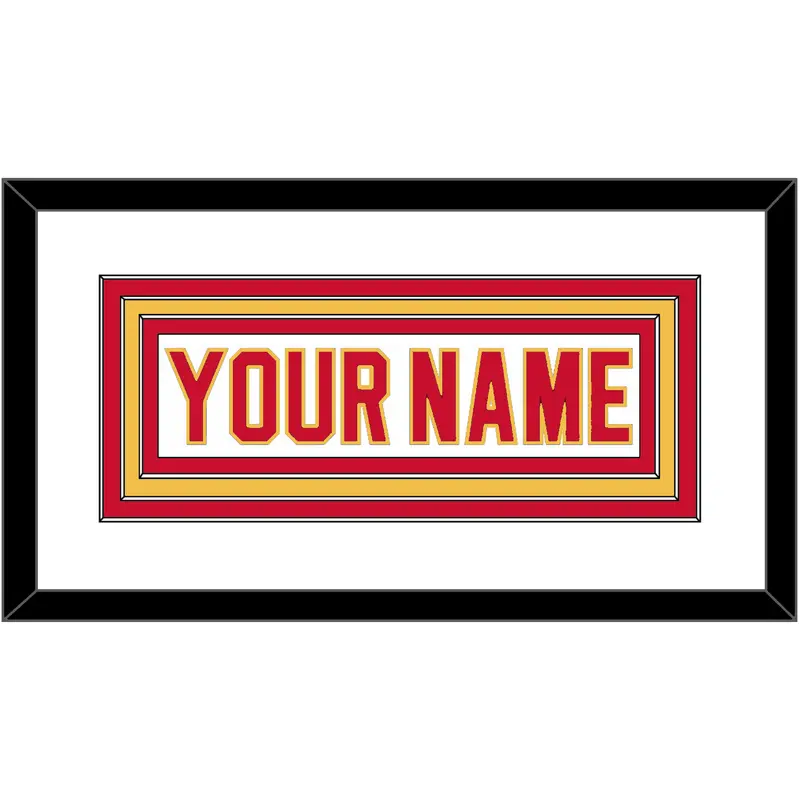 Calgary Nameplate - Home White (1980-1994) - Triple Mat 1