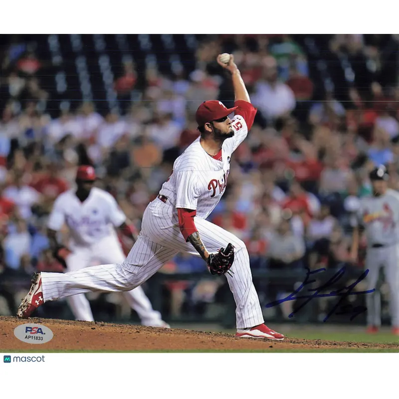 Elvis Araujo Signed 8x10 Photo PSA Philadelphia Phillies