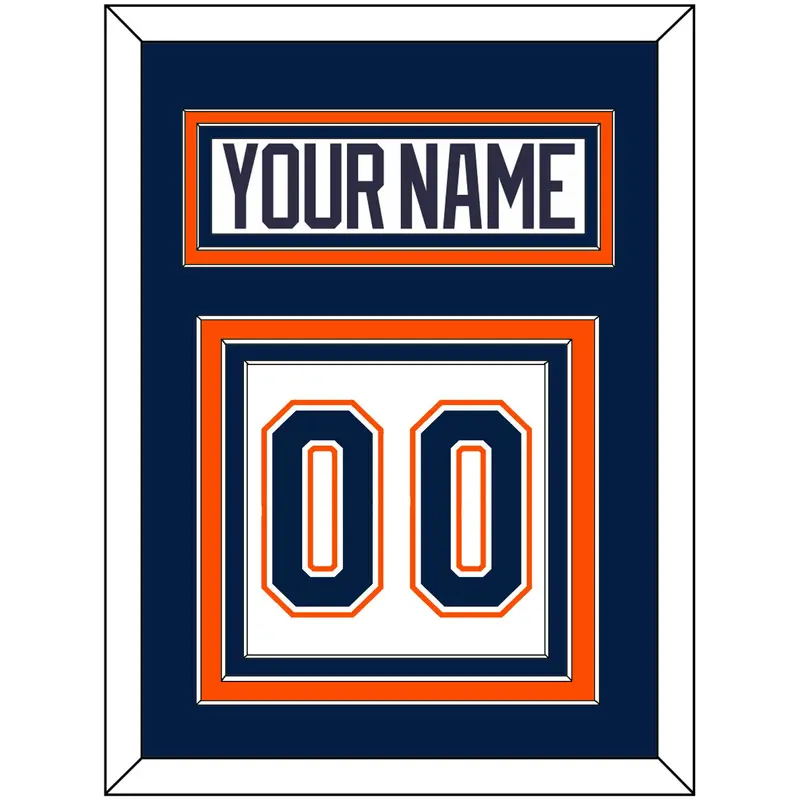 New York Nameplate & Number (Back) - Home/Road White (1998-2007) - Triple Mat 2