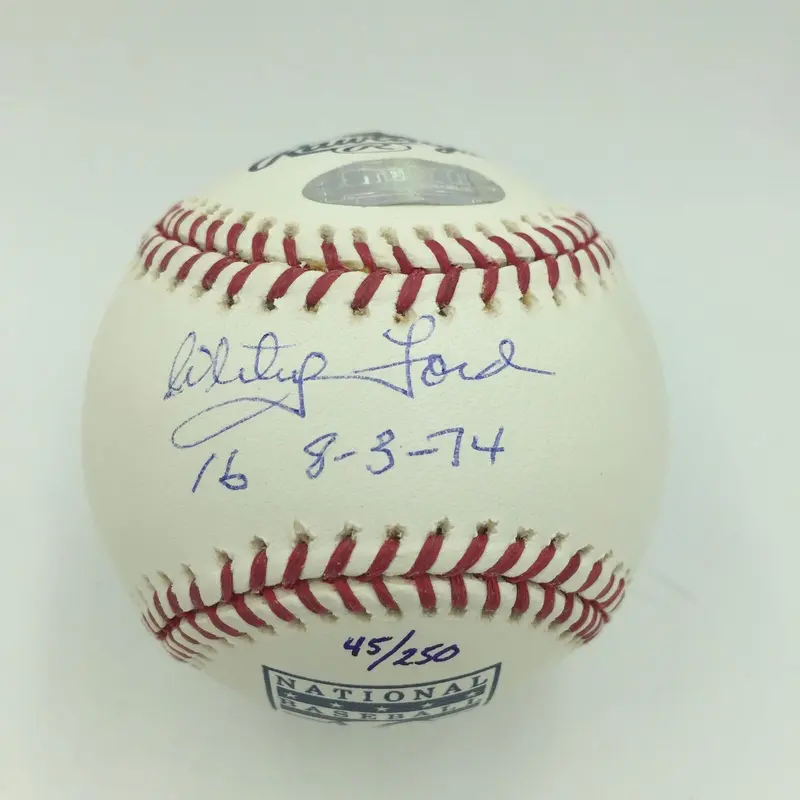 Whitey Ford 8-3-1974 Jersey Retirement Day Signed HOF MLB Baseball Steiner COA