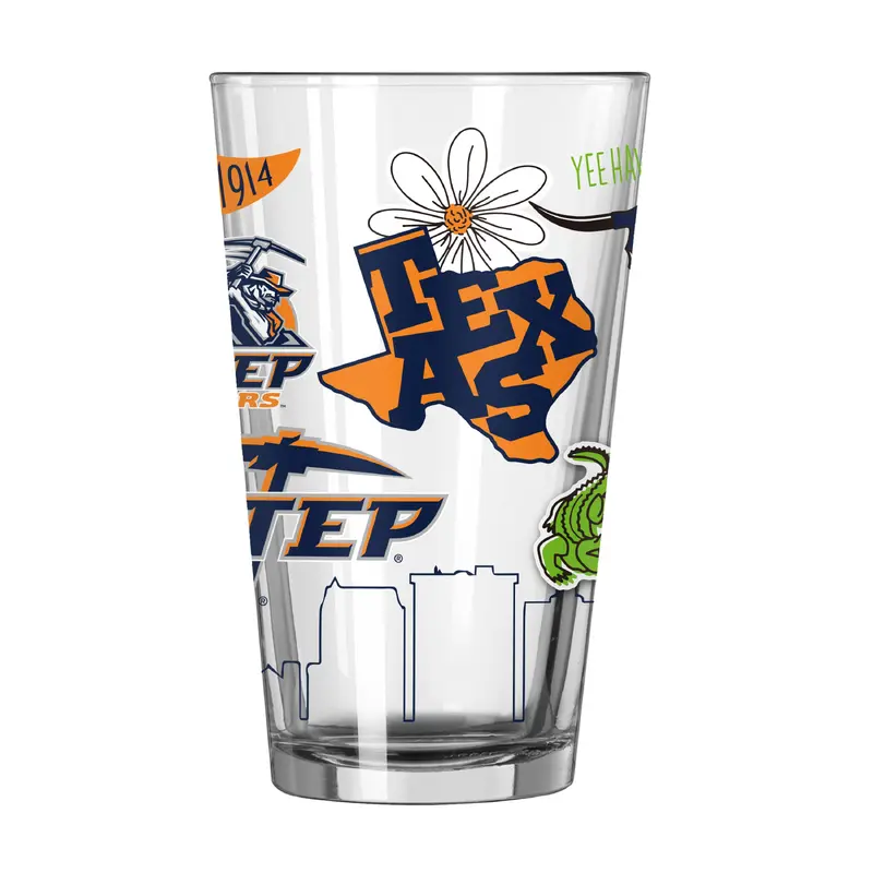 UTEP 16oz Native Pint Glass