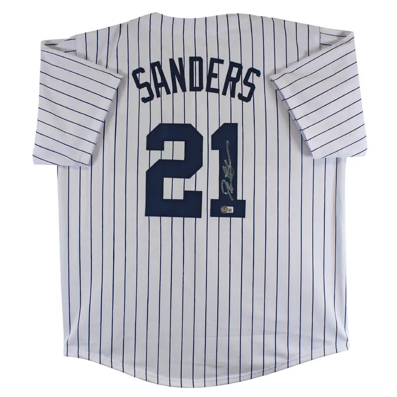 Deion Sanders Authentic Signed White Pro Style Jersey Autographed BAS Witnessed