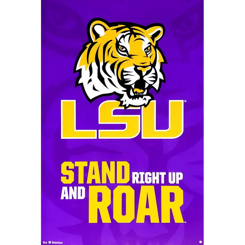 Louisiana State University Tigers "Roar" Official NCAA Logo Poster - Costacos Sports