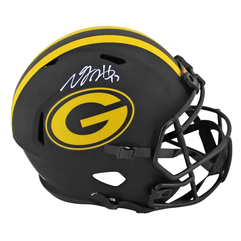 Packers Davante Adams Signed Eclipse Full Size Speed Rep Helmet JSA Witness