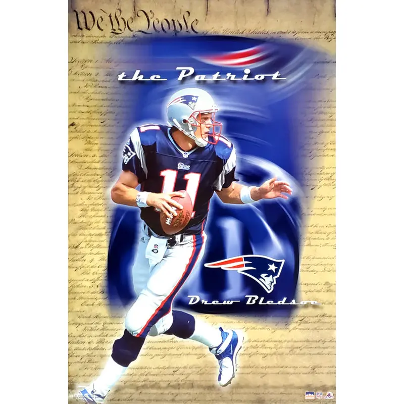 Drew Bledsoe "The Patriot" New England Patriots Poster - Starline 2001