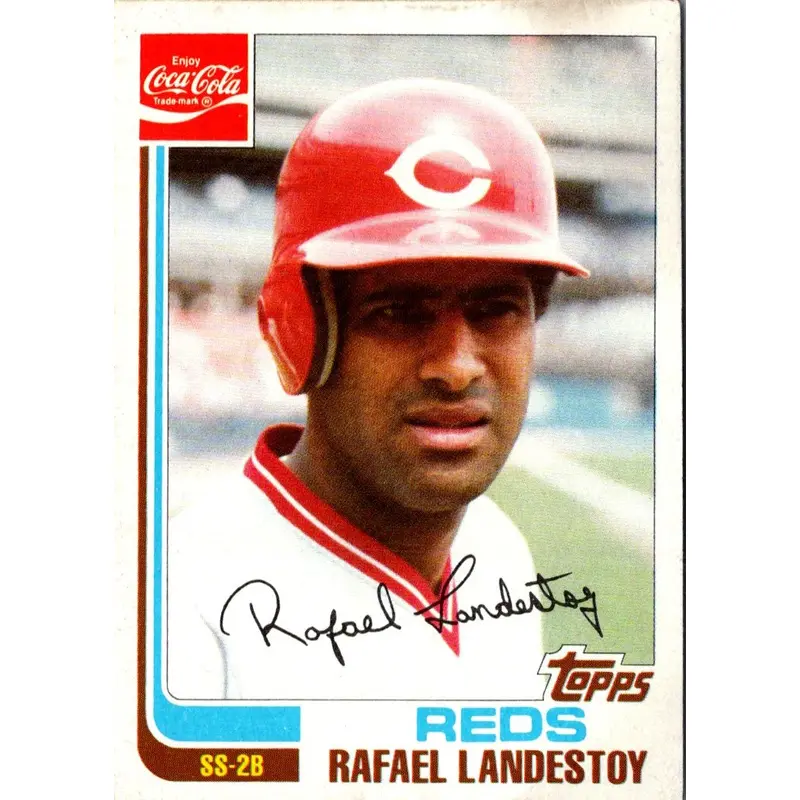 1982 Topps Coca-Cola Cincinnati Reds Rafael Landestoy #13