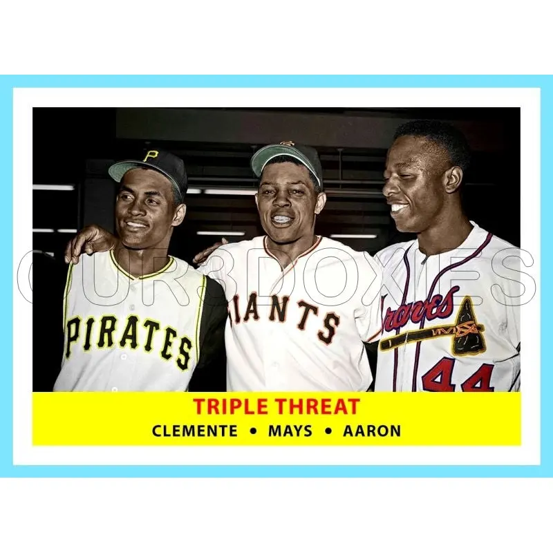 Clemente Mays Aaron 1958 Topps Custom Card - 4147