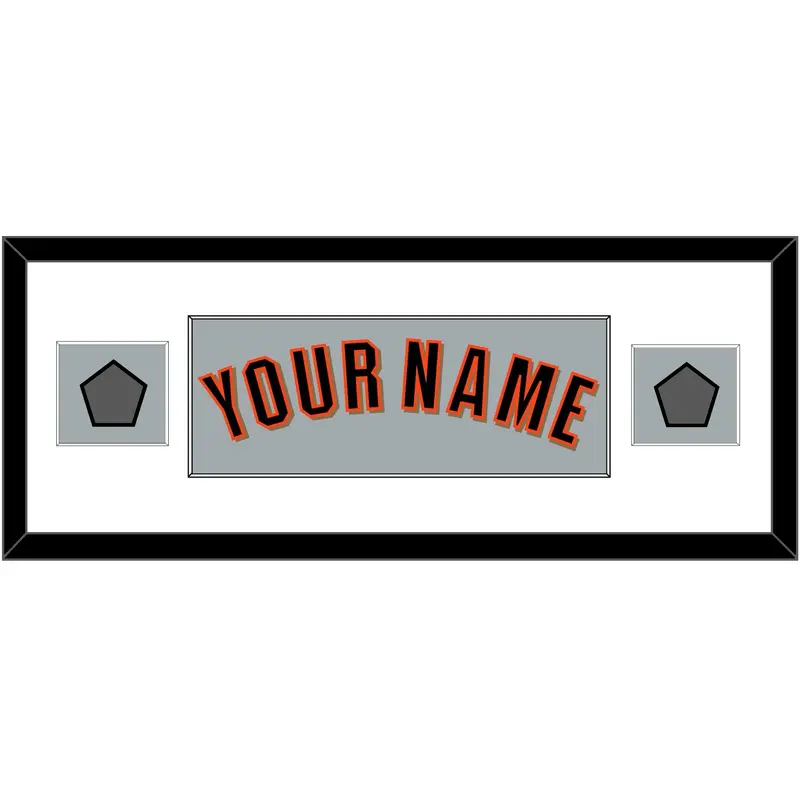 San Francisco Name & 2 World Series Jersey Patches - Road Gray (2010-2021) - Single Mat 2