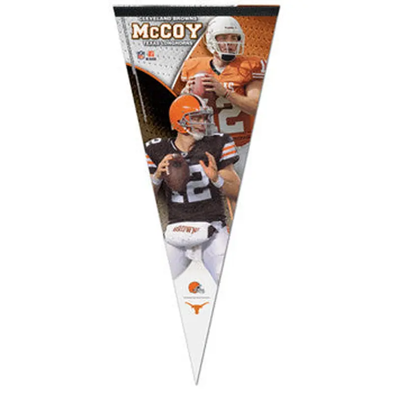 Colt McCoy "Longhorn/Brown" EXTRA-LARGE Premium Felt Pennant