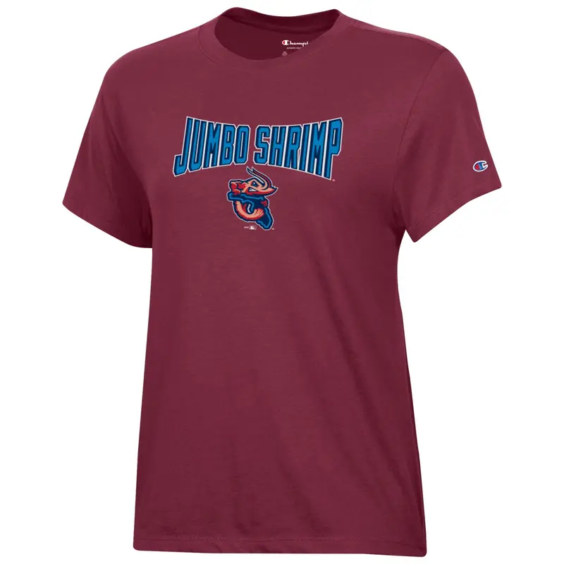 Jacksonville Jumbo Shrimp Champion Women's Garnet Tee