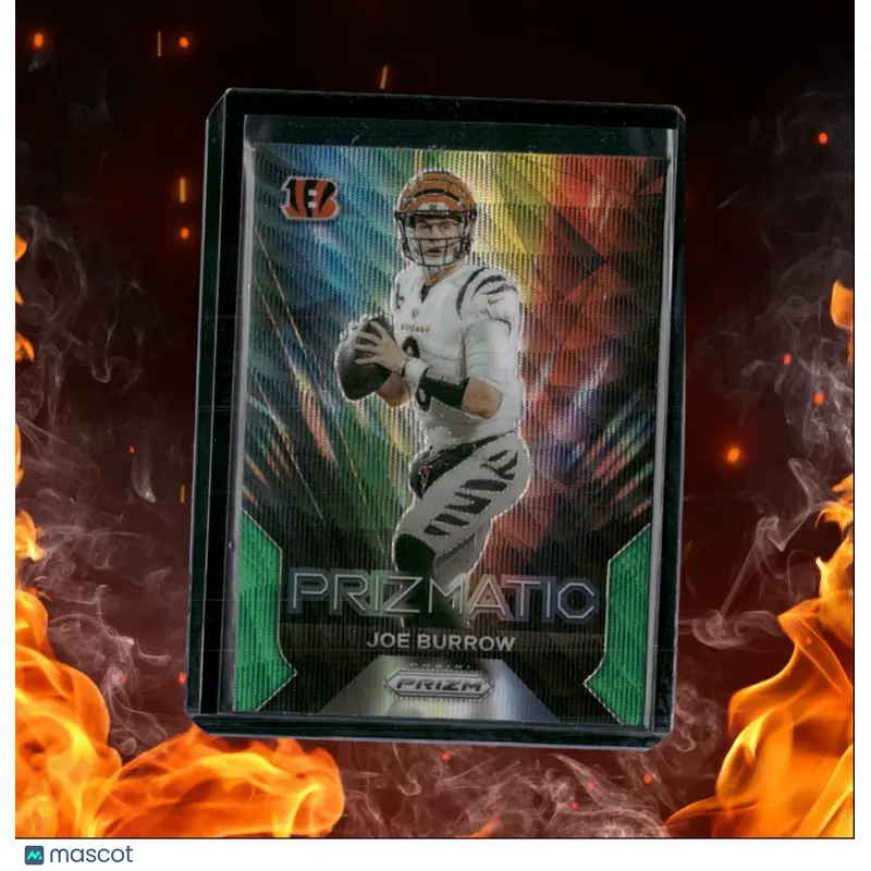 2023 Panini Prizm Joe Burrow Prizmatic Green Wave #9