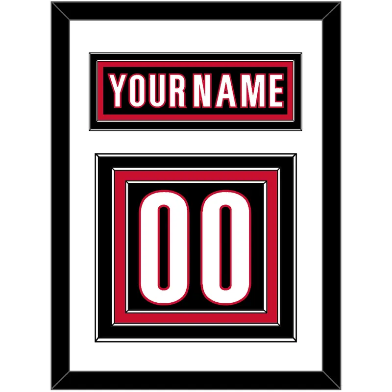 Carolina Nameplate & Number (Back) - Alternate Black (2018-2022) - Triple Mat 1