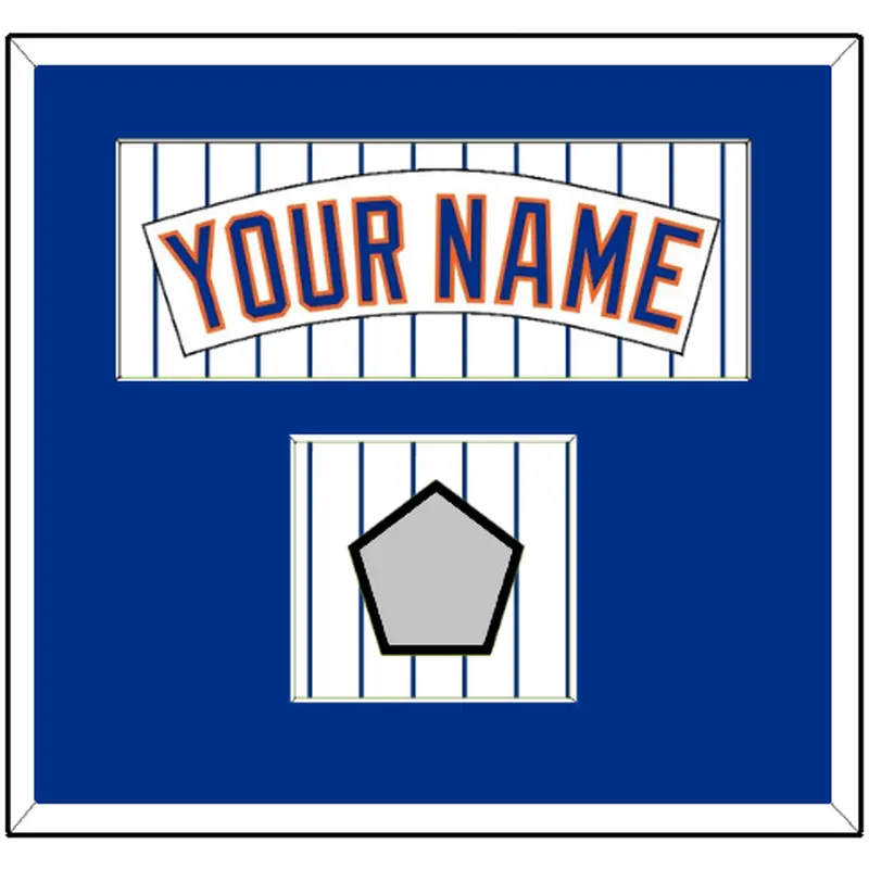 New York Nameplate & World Series Patch - Home Pinstripes (1983-1986) - Single Mat 1