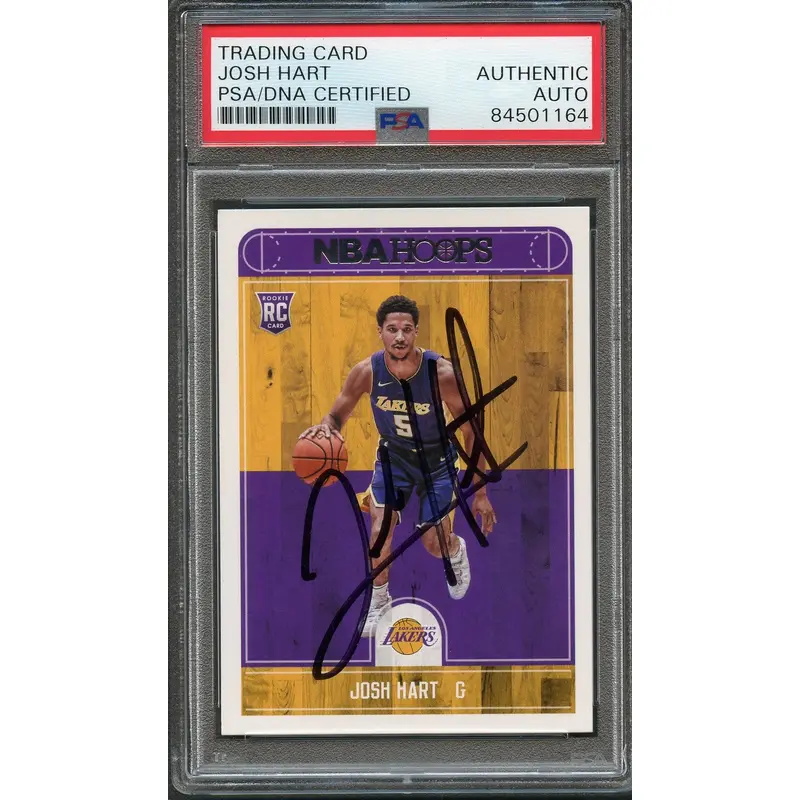 2017-18 NBA Hoops #280 JOSH HART Signed Card AUTO PSA Slabbed RC Lakers