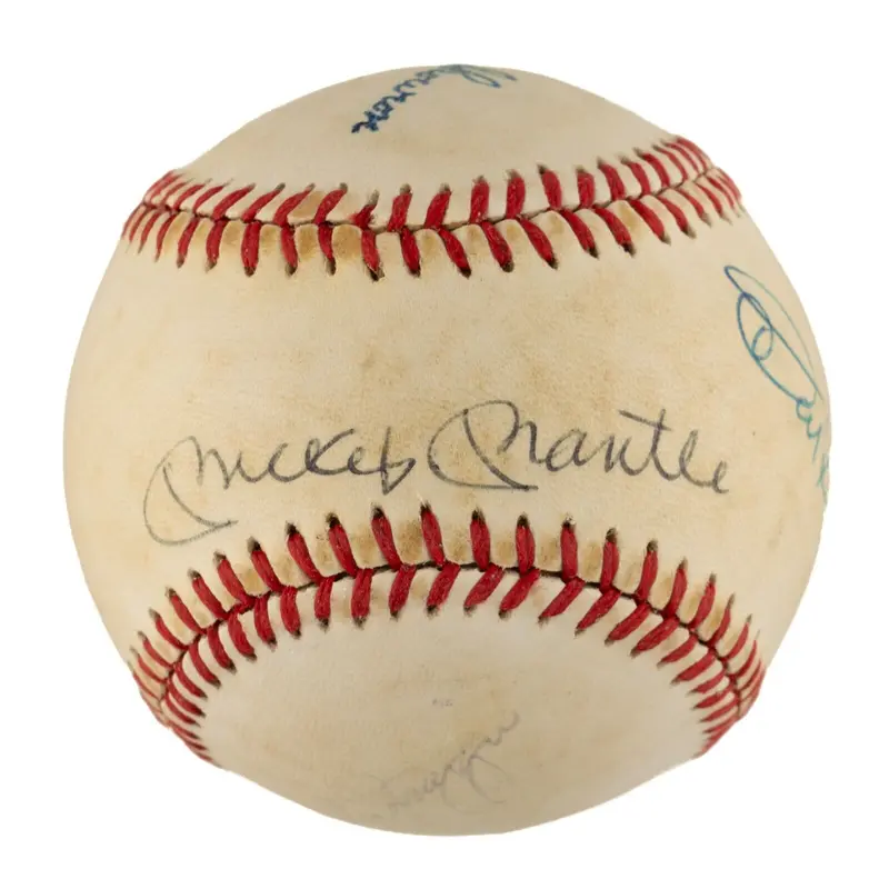 Mickey Mantle & Roger Maris Signed Official American League Baseball JSA COA