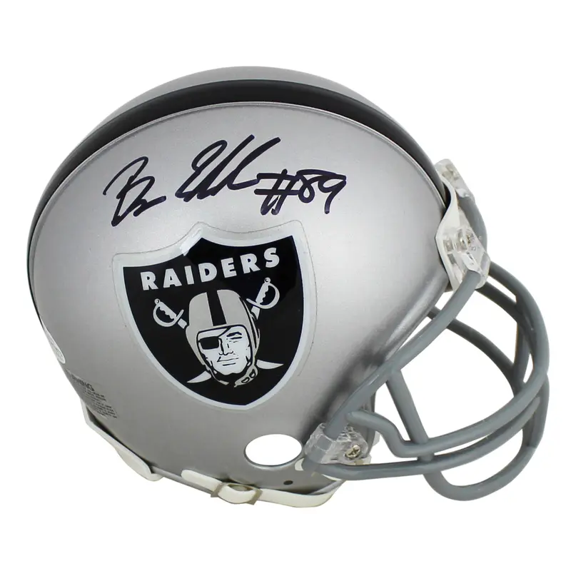 Raiders Bryan Edwards Authentic Signed Rep Mini Helmet BAS Witnessed