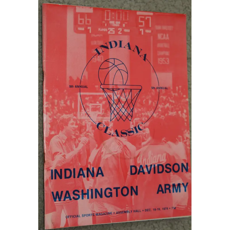 1978 Indiana University Classic Basketball Program, Davidson, Washington, Army