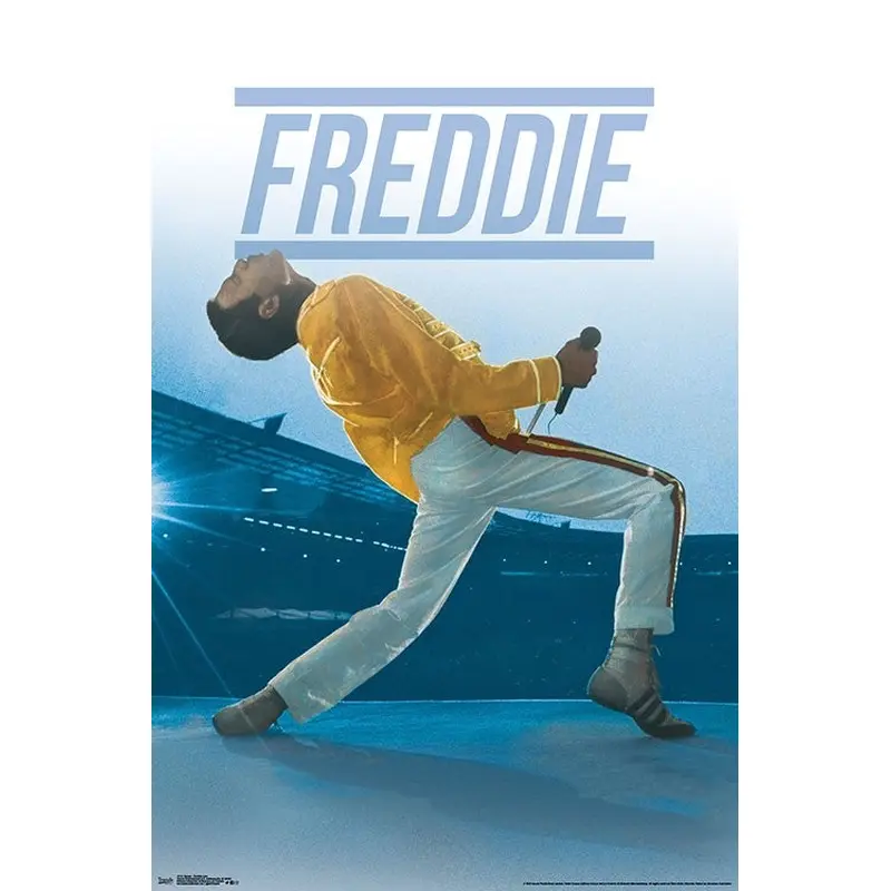 Freddie Mercury "Live at Wembley" (1986) Queen Rock Music Poster - Trends International
