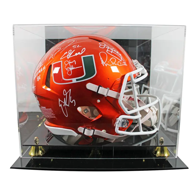 Miami Legends (8) Lewis, Irvin Signed Flash F/S Speed Proline Helmet w/ Case BAS