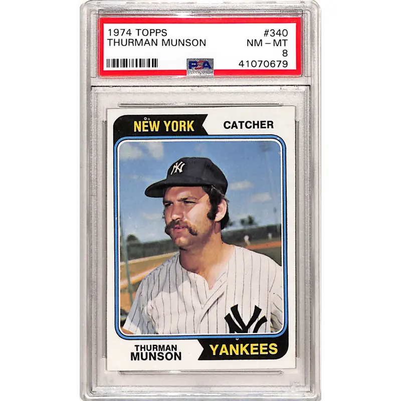 Thurman Munson 1974 Topps #340 PSA 8 Nm-Mint