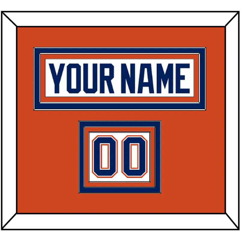 Edmonton Nameplate & Number (Shoulder) - Road White - Triple Mat 3