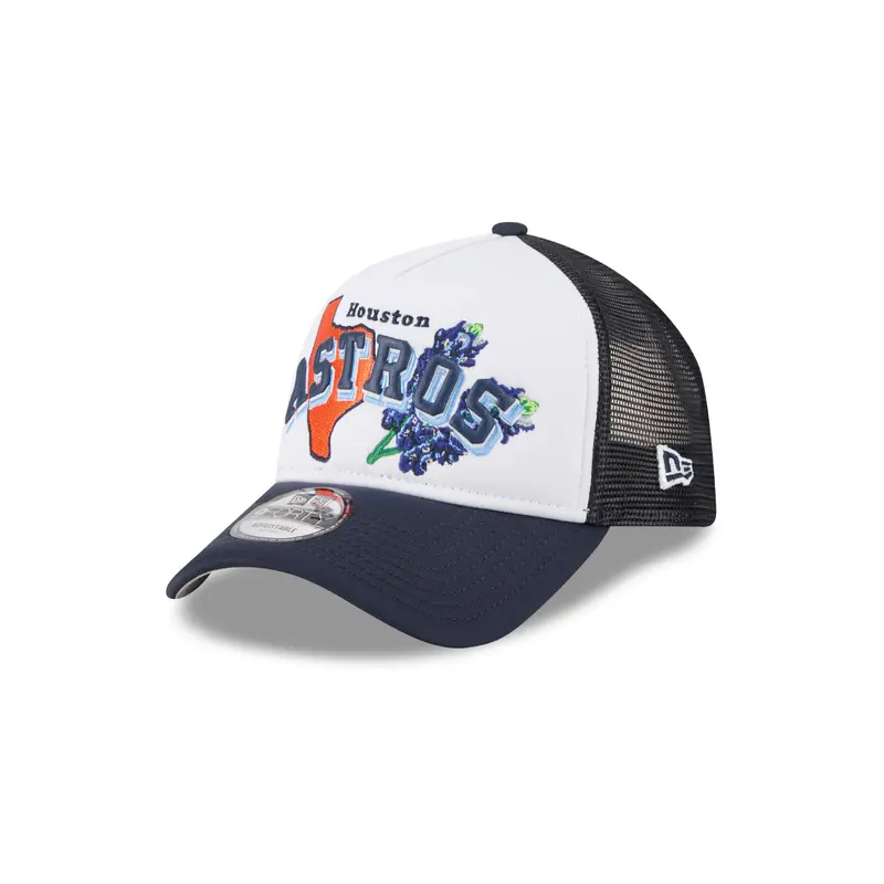 New Era - Houston Astros - STATE FLOWER - Trucker Cap - White/Navy